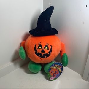 Sugar Loaf Plush Stuffed animal Pumpkin Jack O Lantern Halloween Decor